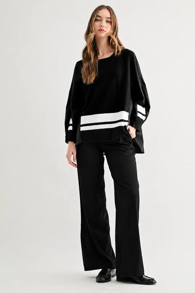 Sasha Sweater Knit & Woven Top