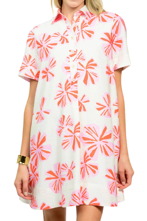 Flower Swing Shirt Dress