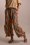 MULTI COLOR STRIPPED PANTS WITH BIG POCKETS
