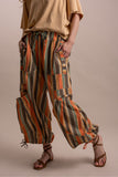 MULTI COLOR STRIPPED PANTS WITH BIG POCKETS