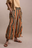 MULTI COLOR STRIPPED PANTS WITH BIG POCKETS