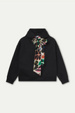 Black Neo Garden Printed Tie Sweatshirt