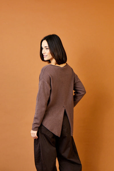 Talia Hi Lo Knit Sweater with Split Back