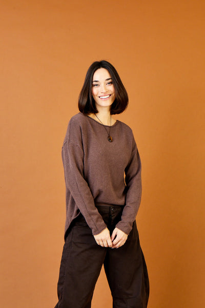 Talia Hi Lo Knit Sweater with Split Back