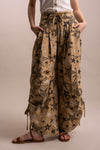 Ruched Side Wideleg Star Print Pants