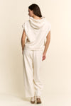 Cap Sleeve Hoodie & Wide-Leg Pants French Terry Set