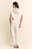 Cap Sleeve Hoodie & Wide-Leg Pants French Terry Set
