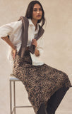 Izabel Leopard Skirt Desert Tan