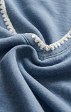 All Day Knit Denim Crop Whipstitch Jacket