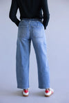 High Rise Wide Drawstring Barrel Jeans for Women
