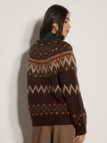 Fairisle Crew Neck Cardigan