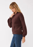 Long Sleeve Cable Zip-Up Coatigan