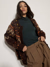 Fairisle Crew Neck Cardigan