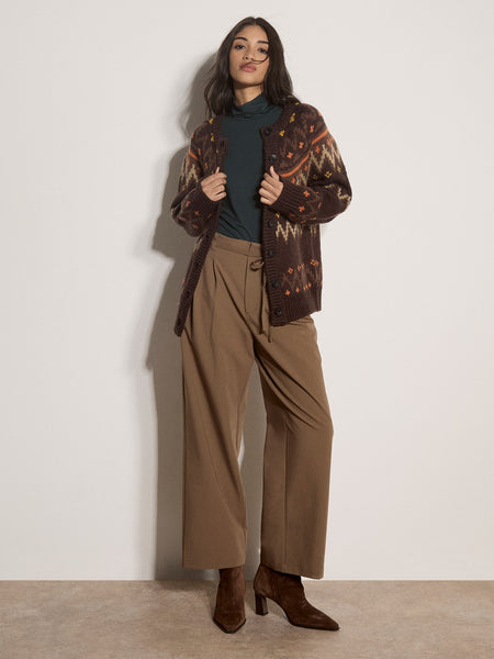 Fairisle Crew Neck Cardigan