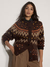 Fairisle Crew Neck Cardigan