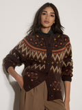 Fairisle Crew Neck Cardigan