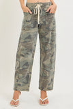 SLOUCHY CROP BARREL CAMO PANTS