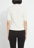 Clara Mockneck Elbow Sleeve Top