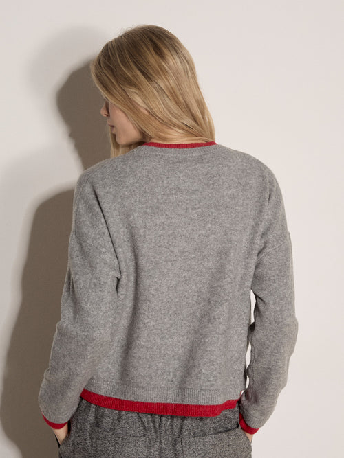 Contrast Color Layered Oversized Jumper