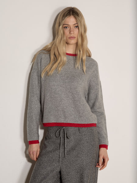 Contrast Color Layered Oversized Jumper