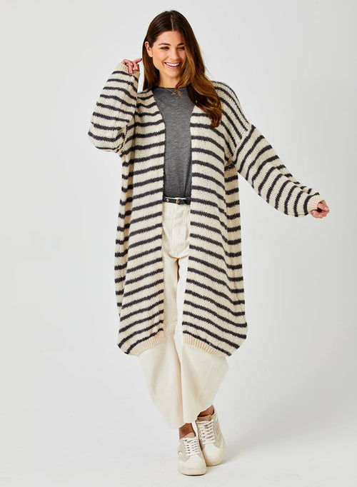 Flo Soft Knit Striped Cardigan