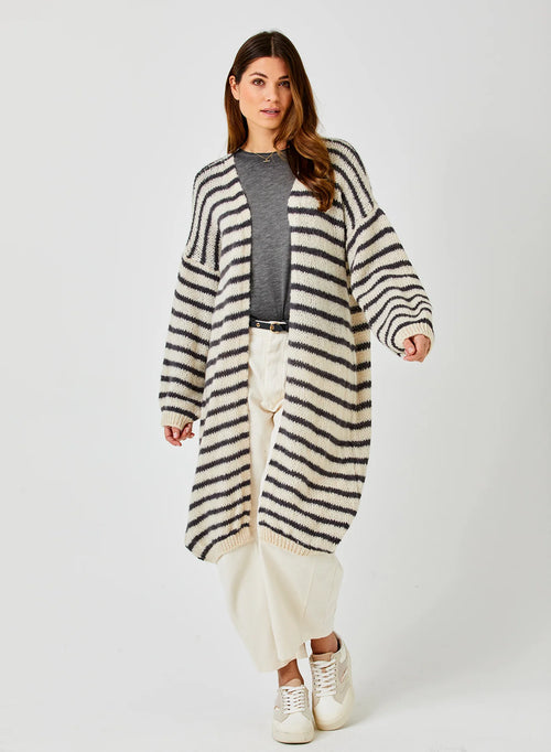 Flo Soft Knit Striped Cardigan