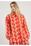 Floral Print Long-Sleeved Loose-Fit Shirt
