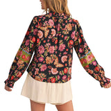 Floral Boarder Print Top