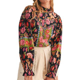 Floral Boarder Print Top