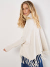 Roll Neck Fringe Poncho