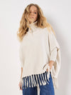 Roll Neck Fringe Poncho