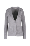 Grey Knit Sweater Blazer