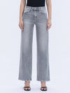 High Rise Full Length Grey Wide Leg Jeans