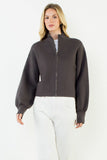 High Neck Zip Up Jacket
