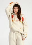 Western Oversized Hoodie in Beige