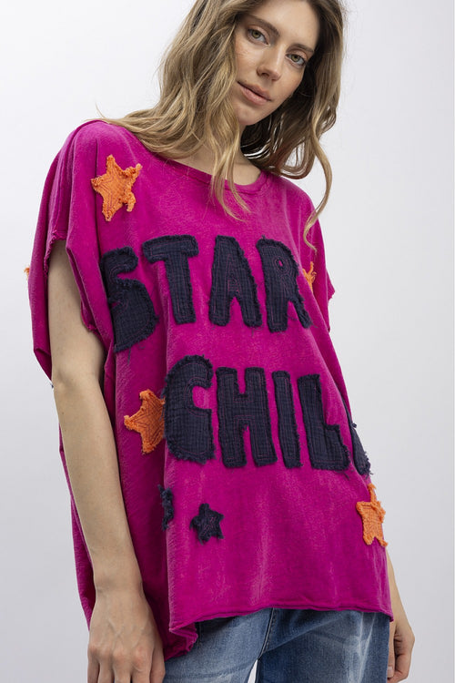 PATCHWORK DOLMAN SHORT SLEEVE T-SHIRT