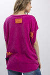 PATCHWORK DOLMAN SHORT SLEEVE T-SHIRT