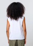 Relax Vintage White Moto Tee Graphic Tank