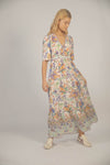 Tropical Print V-Neck Dress