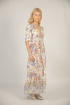 Tropical Print V-Neck Dress