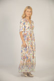 Tropical Print V-Neck Dress