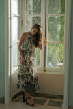 Palm Tree Print Halter Maxi