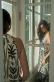 Palm Tree Print Halter Maxi