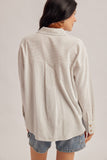 PIN STRIPE BUTTON DOWN BOYFRIEND SHIRTS