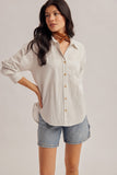 PIN STRIPE BUTTON DOWN BOYFRIEND SHIRTS