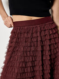 Multi Tiered Tulle Maxi Skirt
