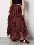 Multi Tiered Tulle Maxi Skirt