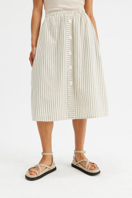 Broderie Anglaise Tiered Midi Skirt