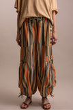 MULTI COLOR STRIPPED PANTS WITH BIG POCKETS