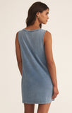Sloane V-Neck Knit Denim Dress